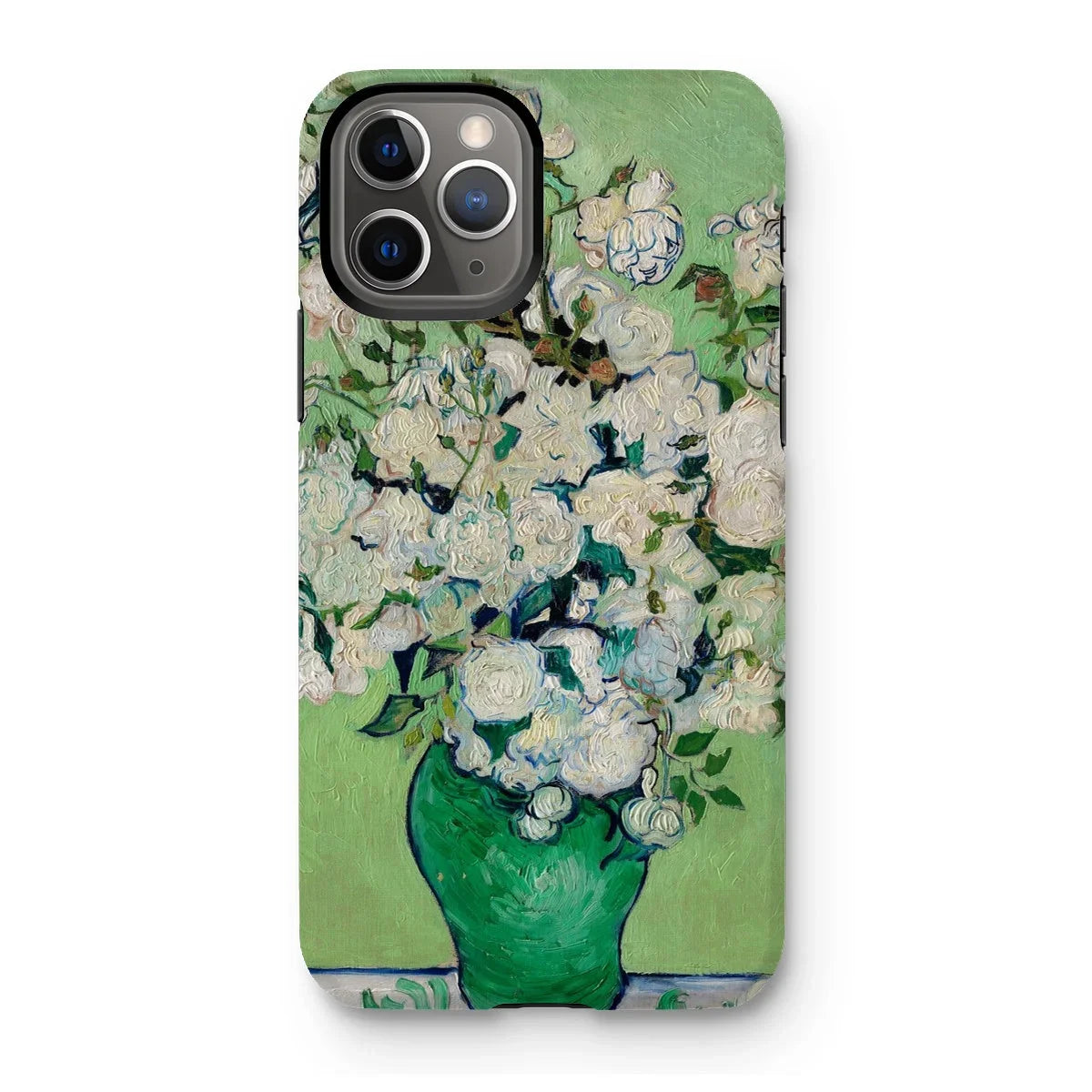 White Roses - Vincent Van Gogh Iphone Case, 11 Pro / Matte, Iphone Case Gogh-style Painting White Roses Green