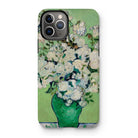 White Roses - Vincent Van Gogh Iphone Case, 11 Pro / Matte, Iphone Case Gogh-style Painting White Roses Green