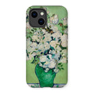 White Roses - Vincent Van Gogh Iphone Case, 14 / Matte, Iphone Case Gogh-style Painting White Roses Green