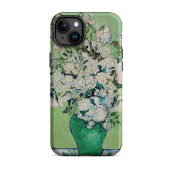 White Roses - Vincent Van Gogh Iphone Case, 15 Plus / Matte, Floral-patterned Phone Case