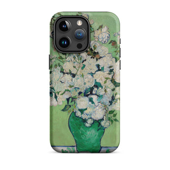 White Roses - Vincent Van Gogh Iphone Case, 15 Pro Max / Matte, Phone Case Floral Art