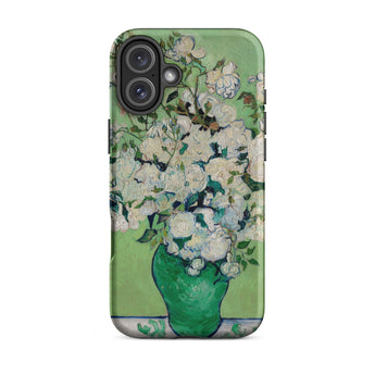 White Roses - Vincent Van Gogh Iphone Case, 16 Plus / Matte, Floral Art Phone Case
