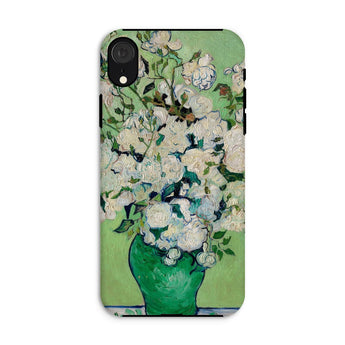 White Roses - Vincent Van Gogh Iphone Case, Xr / Matte, Phone Case Gogh-style Painting White Roses Green