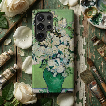 White Roses - Vincent Van Gogh Phone Case, Mobile Cases, Toby Leon