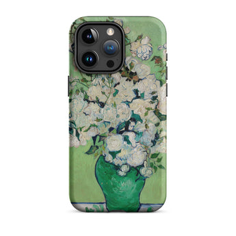 White Roses - Vincent Van Gogh Phone Case Iphone 15 Pro Max / Matte Phone Case Floral Art Vincent Gogh, Cradle Post-impressionist