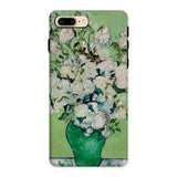 White Roses - Vincent Van Gogh Phone Case Iphone 8 Plus / Matte Phone Case Painting White Roses Green Vase Vincent Gogh, Cradle