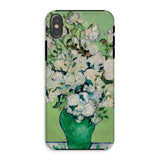 White Roses - Vincent Van Gogh Phone Case Iphone Xs / Matte Phone Case Painting White Roses Green Vase Vincent Gogh, Cradle