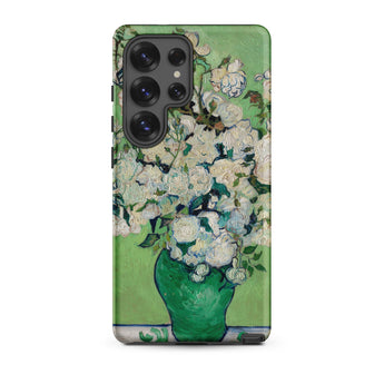 White Roses - Vincent Van Gogh Phone Case, Samsung Galaxy S25 Ultra / Matte, Mobile Cases, Toby Leon