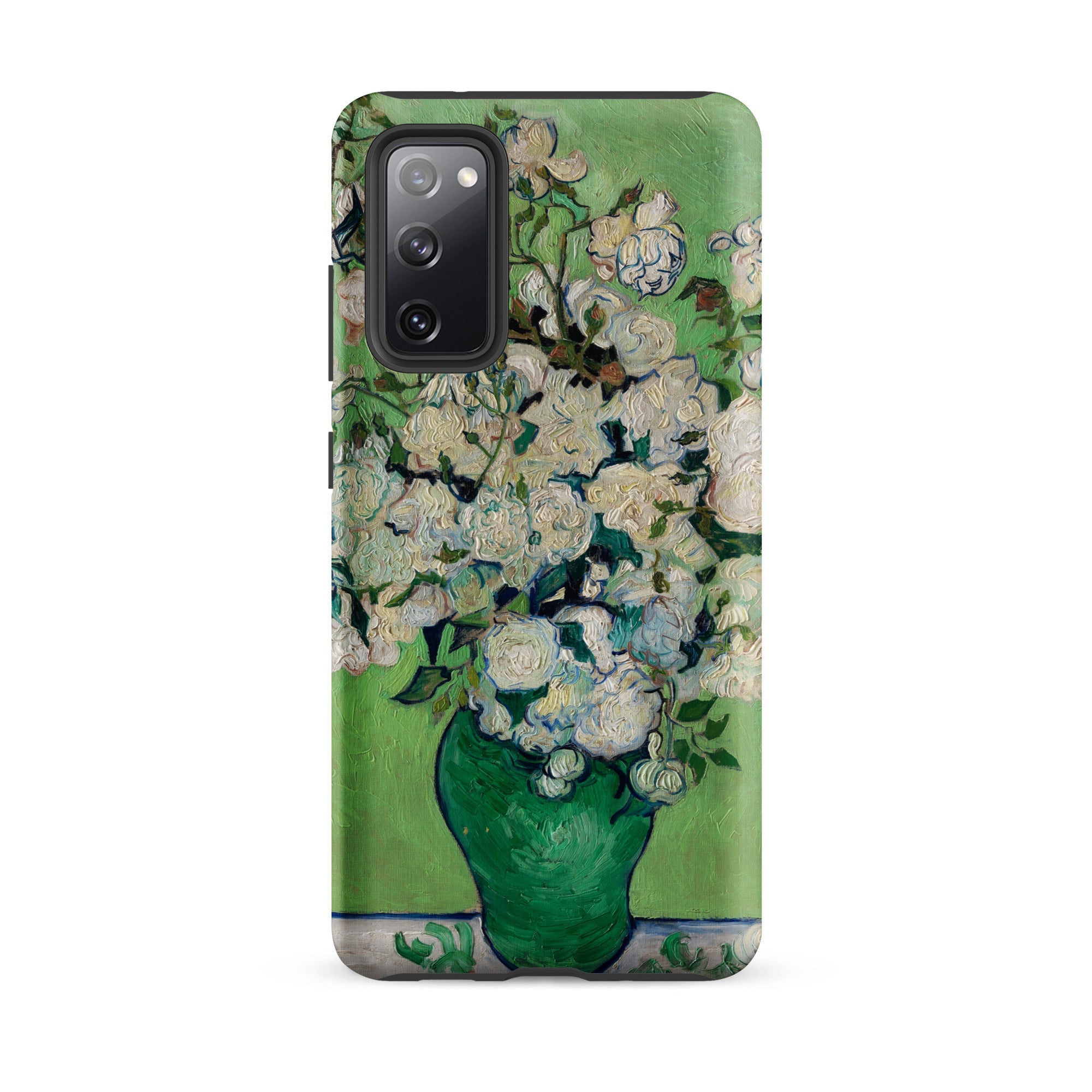 White Roses Vincent Van Gogh Samsung Case, Galaxy S20 Fe / Matte, Green Phone Case Gogh Vase Roses Painting