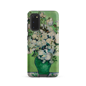 White Roses - Vincent Van Gogh Samsung Case, Galaxy S20 / Matte, Smartphone Case Printed Design White Roses Green Vase