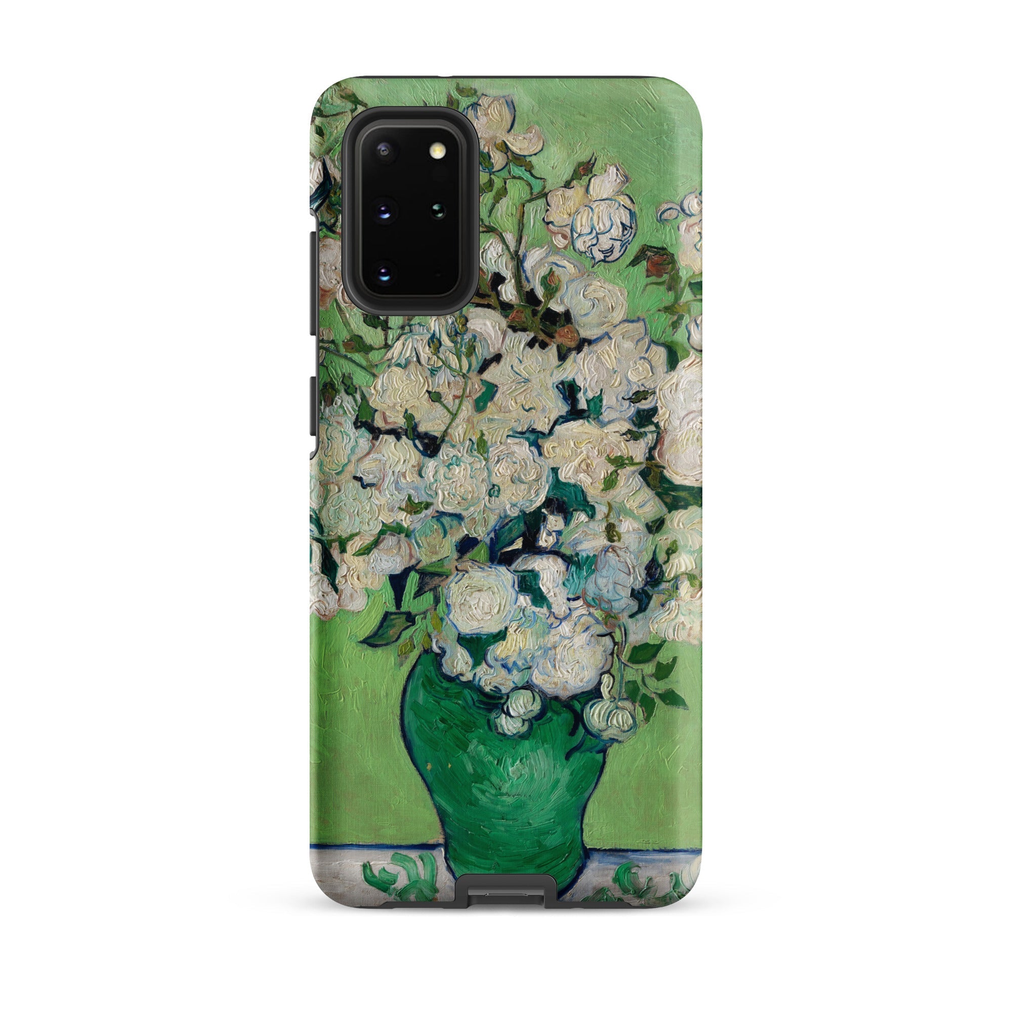 White Roses Vincent Van Gogh Samsung Case, Galaxy S20 Plus / Matte, Phone Case Gogh Style Painting White Roses Green