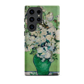 White Roses - Vincent Van Gogh Samsung Case, Galaxy S23 Ultra / Matte, Smartphone Case Painting White Roses Green Vase