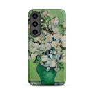 White Roses Vincent Van Gogh Samsung Case, Galaxy S24 Plus / Matte, Vibrant Green Phone Case Painted Life White Roses