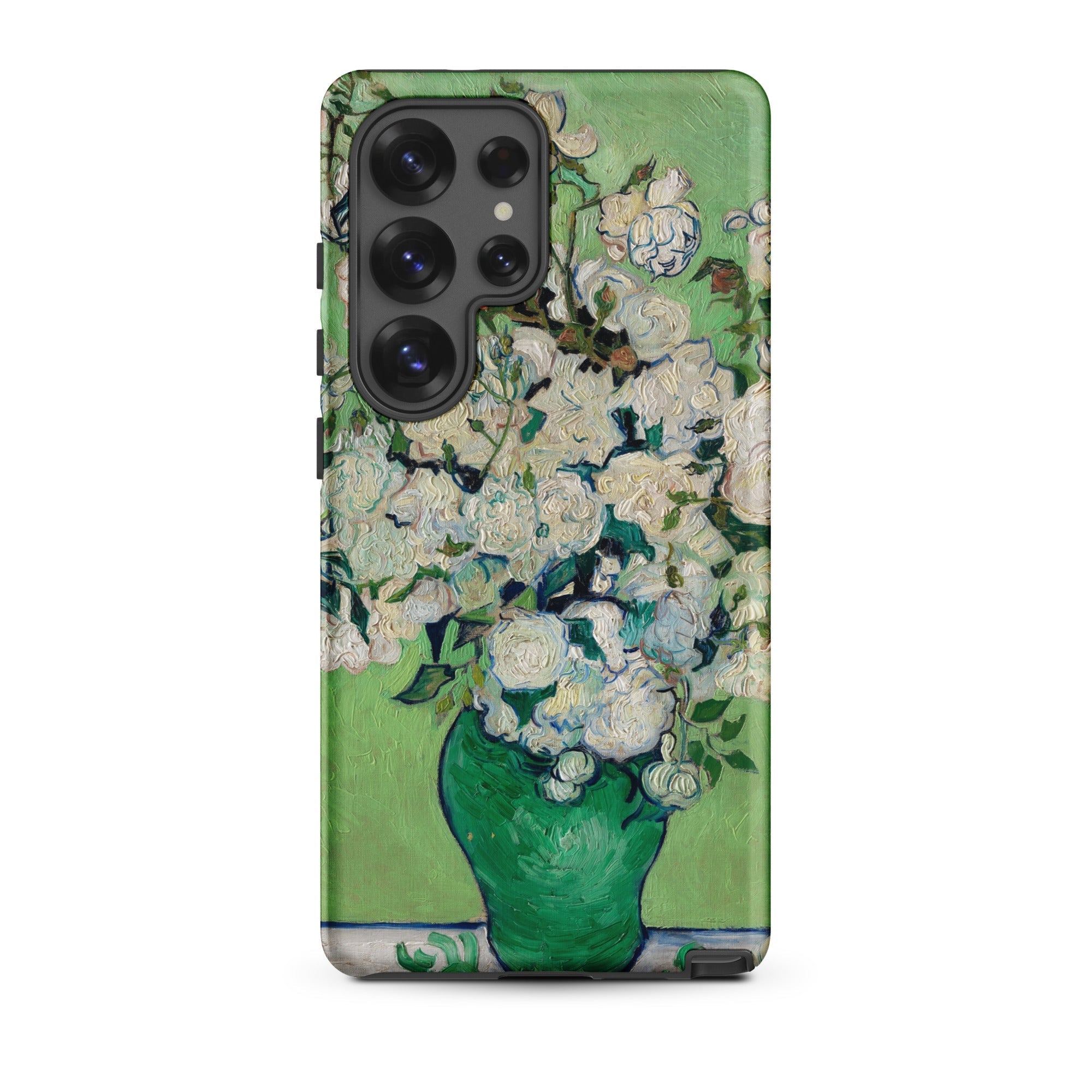 White Roses Vincent Van Gogh Samsung Case, Galaxy S25 Ultra / Matte, Smartphone Case White Floral Painting Green Vase