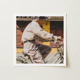 Wild at Heart - Hoi an Street Photography Art Print / Canvas Framed Photograph Elderly Man Beige Shirt Dark Pants, Prints