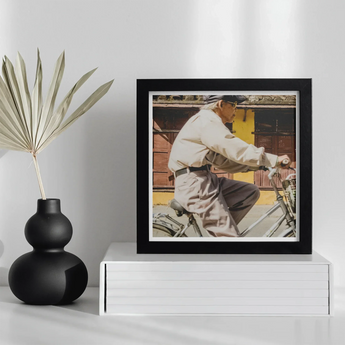 Wild at Heart - Hoi an Street Photography Art Print / Canvas Framed Photograph Person Bicycle Light-colored Clothing Art Print, Photography