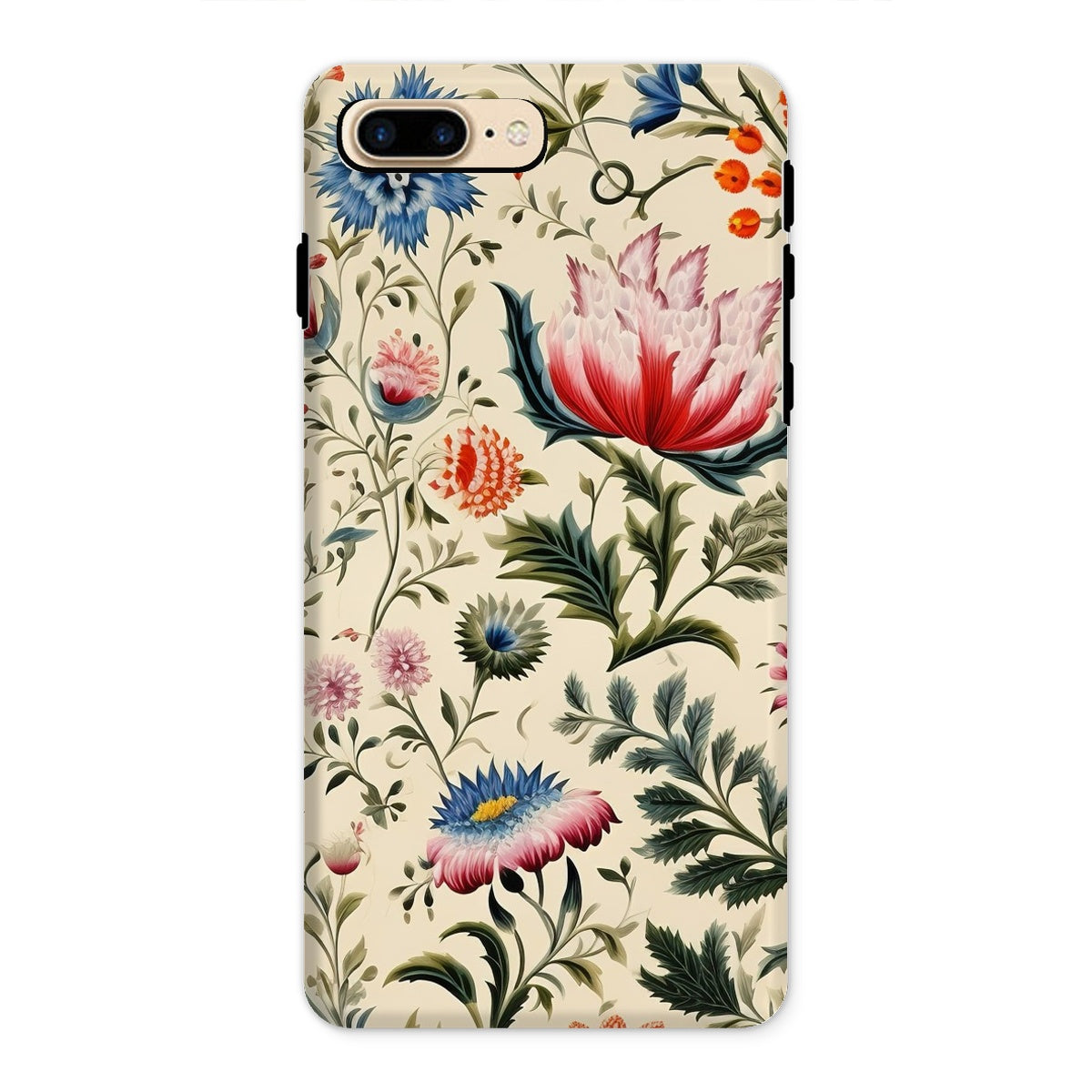 Wildflower Hoopla Floral Garden Iphone Case, 8 Plus / Matte, Floral Patterned Smartphone Case Colorful Botanical Designs