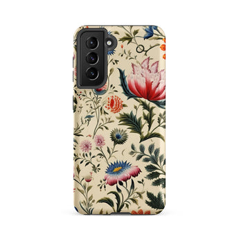 Wildflower Hoopla - Floral Garden Phone Case, Samsung Galaxy S21 Fe / Matte, Mobile Cases, Toby Leon