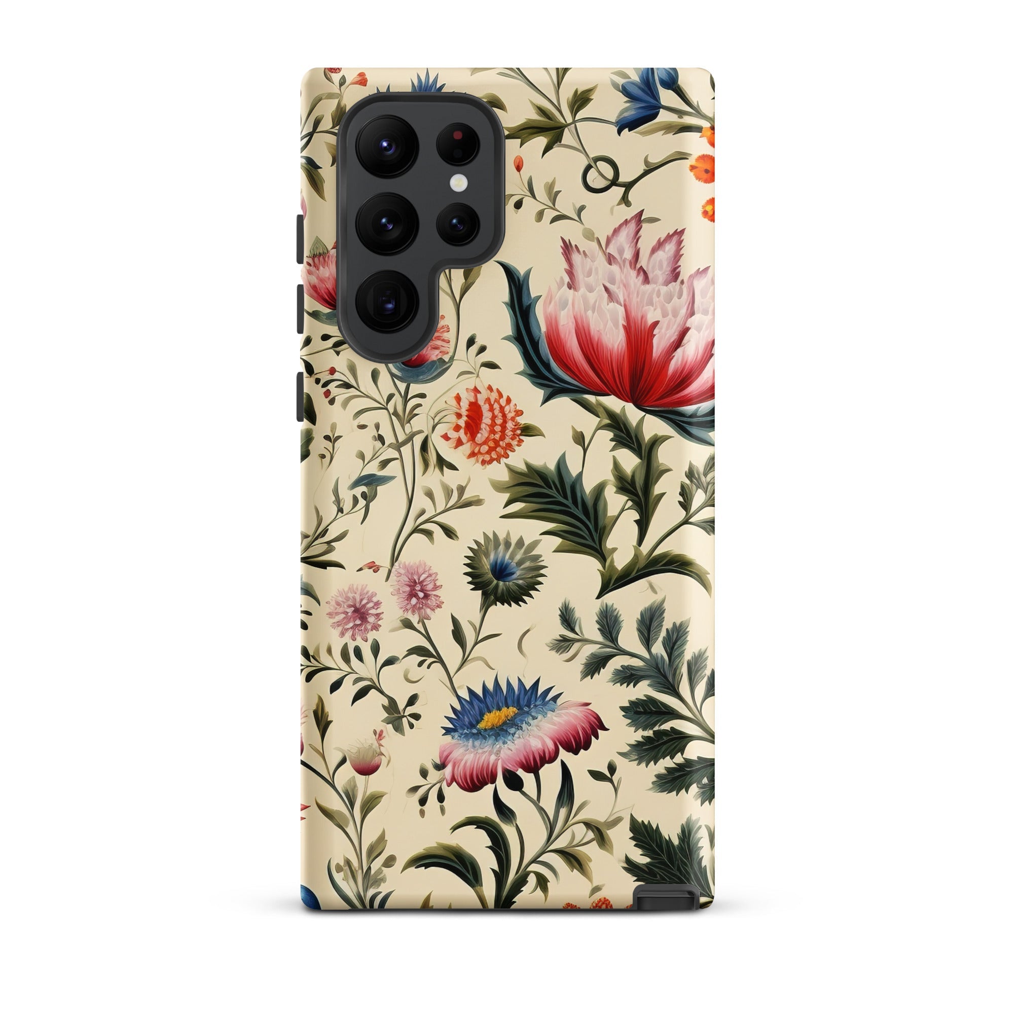 Wildflower Hoopla Floral Garden Samsung Case, Galaxy S22 Ultra / Matte, Floral Patterned Phone Case Camera Cutout