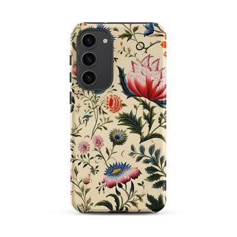 Wildflower Hoopla - Floral Garden Samsung Case, Galaxy S23 Plus / Matte, Floral-patterned Smartphone Case Black Camera Module