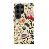 Wildflower Hoopla - Floral Garden Samsung Case, Galaxy S24 Ultra / Matte, Smartphone Case Vintage Floral Pattern Cream Background