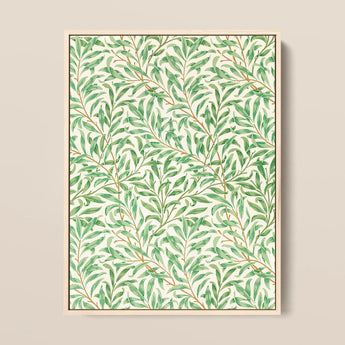 Willow Bough - William Morris Leaf Motif Art Print / Canvas, 12x16’’ / 31x41cm / Natural Frame, Posters Prints & Visual Artwork, Toby Leon