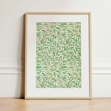 Willow Bough - William Morris Leaf Motif Art Print / Canvas, 12x16’’ / 31x41cm / Natural Frame / Matboard, Posters Prints & Visual Artwork,