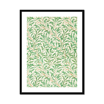 Willow Bough - William Morris Leaf Motif Art Print, Framed Botanical Print