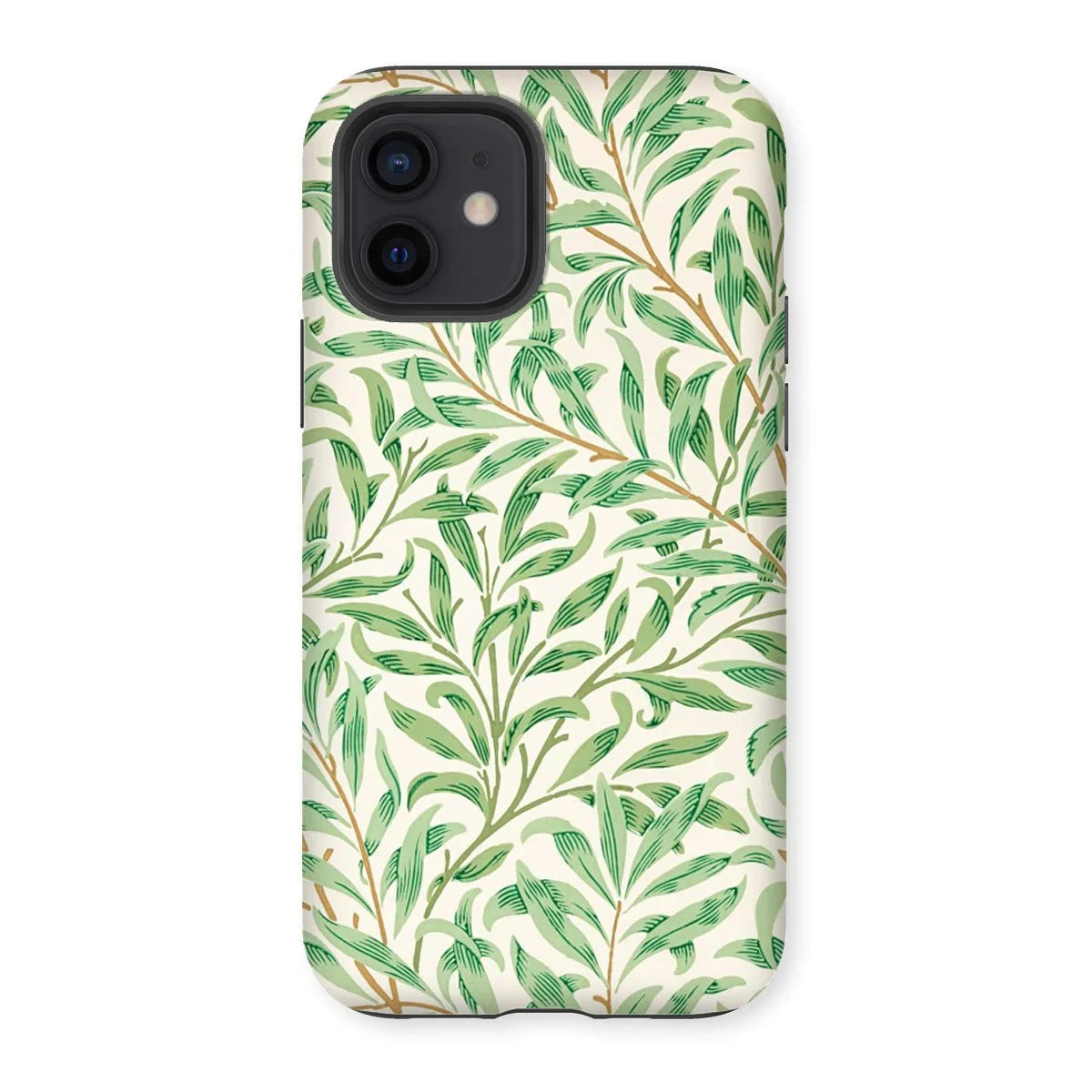 Willow Bough - William Morris Leaf Pattern Iphone Case, 12 / Matte, Smartphone Case Green Leaf Pattern Design