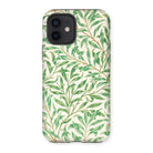 Willow Bough - William Morris Leaf Pattern Iphone Case, 12 / Matte, Smartphone Case Green Leaf Pattern Design