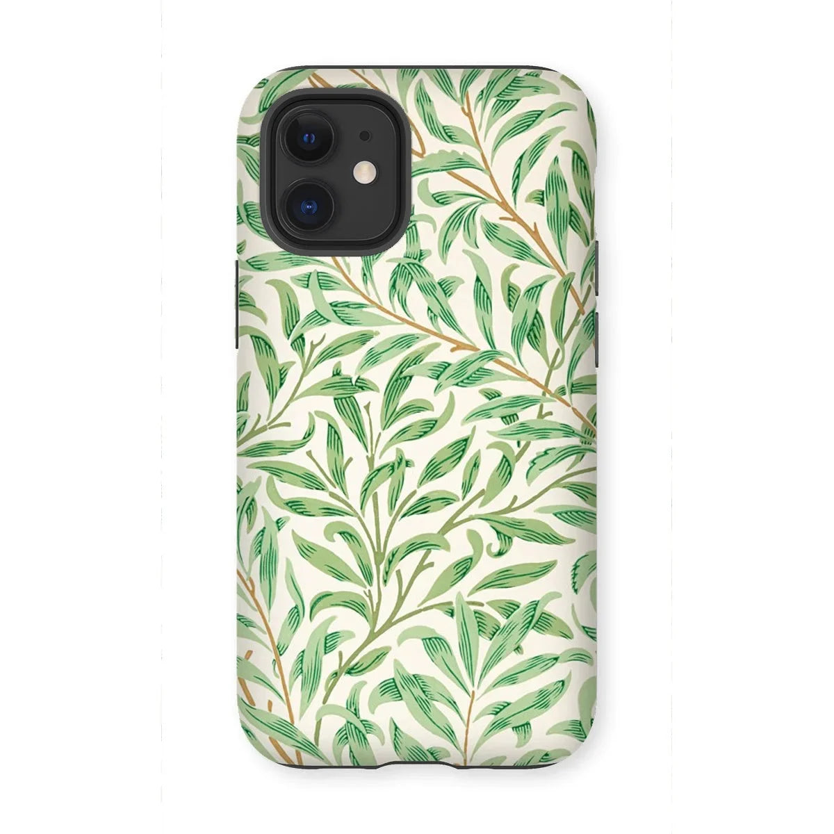 Willow Bough - William Morris Leaf Pattern Iphone Case, 12 Mini / Matte, Iphone Case Green Leaf Pattern Design