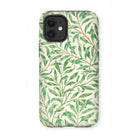 Willow Bough - William Morris Leaf Pattern Iphone Case, 12 Mini / Matte, Iphone Case Green Leaf Pattern Design