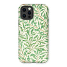 Willow Bough - William Morris Leaf Pattern Iphone Case, 12 Pro / Matte, Smartphone Case Green Leaf Pattern Design