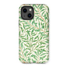 Willow Bough - William Morris Leaf Pattern Iphone Case, 13 / Matte, Smartphone Case Green Leaf Pattern Design