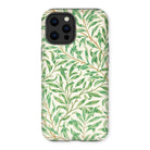 Willow Bough - William Morris Leaf Pattern Iphone Case, 13 Pro Max / Matte, Smartphone Case Green Leaf Pattern Design