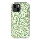 Willow Bough - William Morris Leaf Pattern Iphone Case, 14 / Matte, Iphone Case Green Leaf Pattern Design