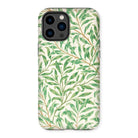 Willow Bough - William Morris Leaf Pattern Iphone Case, 14 Pro Max / Matte, Iphone Case Green Leaf Pattern Design