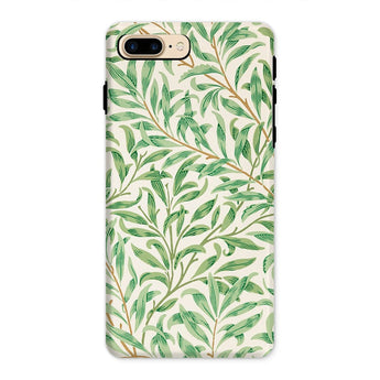 Willow Bough - William Morris Leaf Pattern Iphone Case, 8 Plus / Matte, Floral Patterned Phone Case Green Leaves Branches Cream