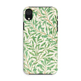 Willow Bough - William Morris Leaf Pattern Iphone Case, Xr / Matte, Phone Case Green Leaf Pattern Design