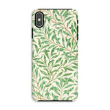 Willow Bough - William Morris Leaf Pattern Phone Case Iphone Xs Max / Matte Green Design, Verdant Victorian Dreamscape Mobile Cases