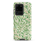 Willow Bough - William Morris Leaf Pattern Phone Case Samsung Galaxy S20 Ultra / Matte Phone Case Delicate Green Leaf Pattern Off-white