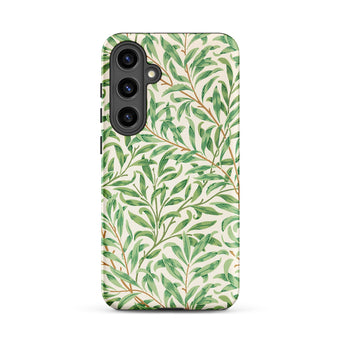 Willow Bough - William Morris Leaf Pattern Phone Case, Samsung Galaxy S24 Plus / Matte, Mobile Cases, Toby Leon