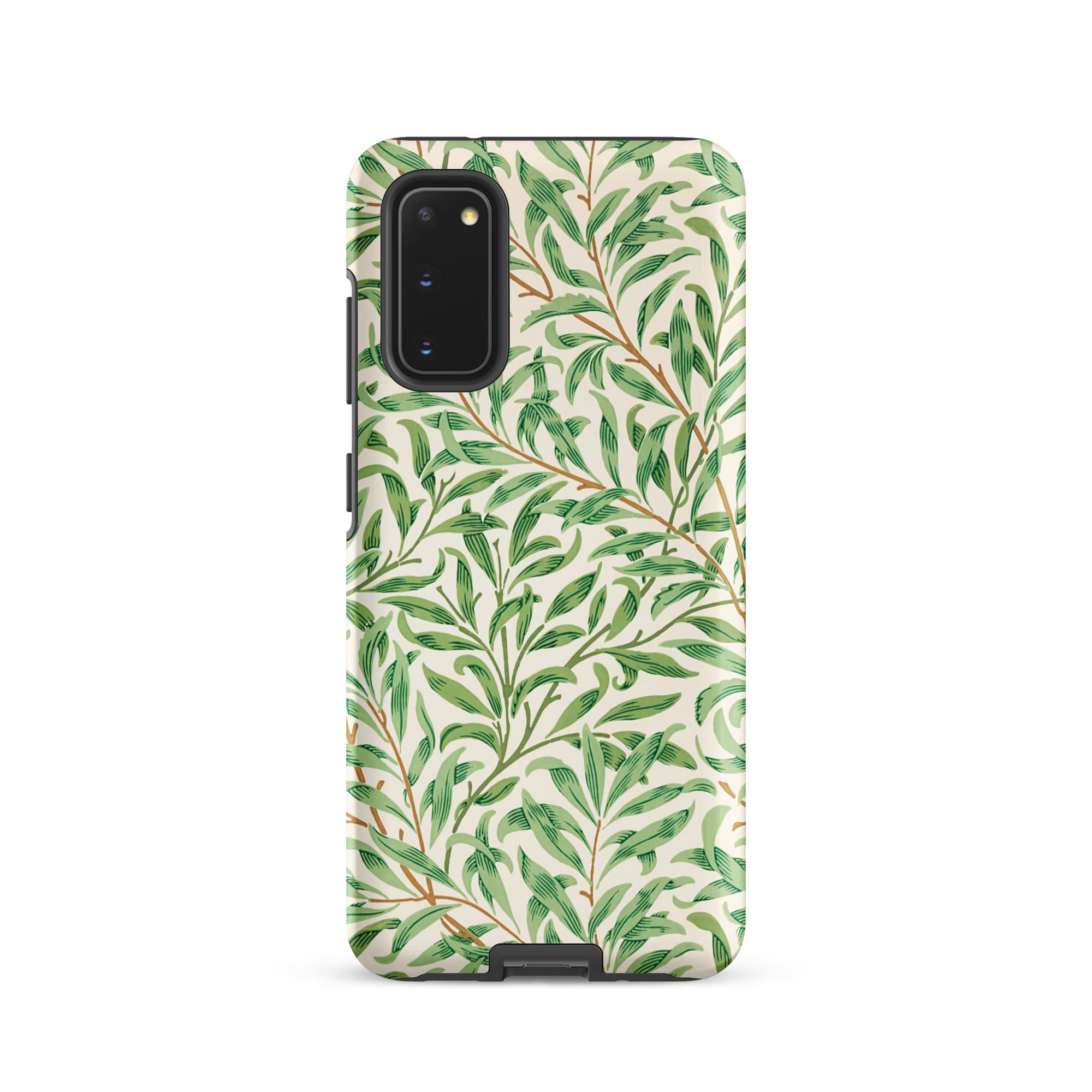 Willow Bough William Morris Leaf Pattern Samsung Case, Galaxy S20 / Matte, Smartphone Case Green Leaf Brown Branch Pattern