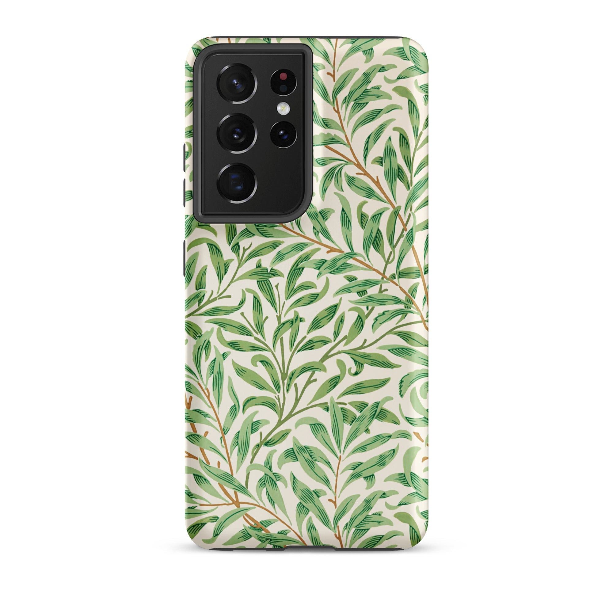 Willow Bough William Morris Leaf Pattern Samsung Case, Galaxy S21 Ultra / Matte, Phone Case Green Leaf Pattern Designed Samsung S21