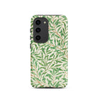 Willow Bough William Morris Leaf Pattern Samsung Case, Galaxy S23 / Matte, Smartphone Case Green Leaf Pattern