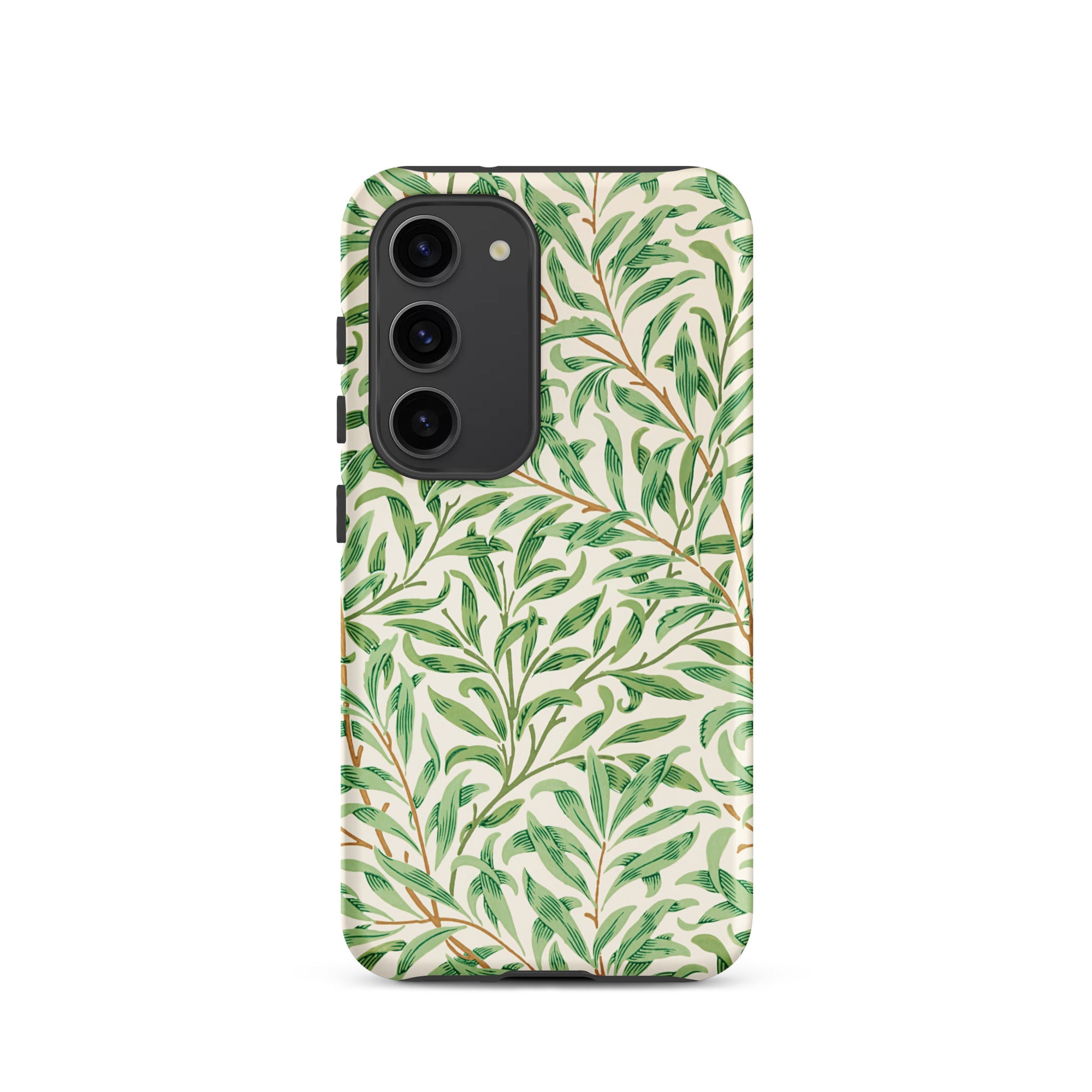 Willow Bough William Morris Leaf Pattern Samsung Case, Galaxy S23 / Matte, Smartphone Case Green Leaf Pattern