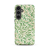 Willow Bough - William Morris Leaf Pattern Samsung Case, Galaxy S24 Plus / Matte, Smartphone Case Green Leaf Pattern