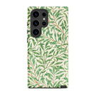 Willow Bough William Morris Leaf Pattern Samsung Case, Galaxy S24 Ultra / Matte, Phone Case Green Leafy Pattern