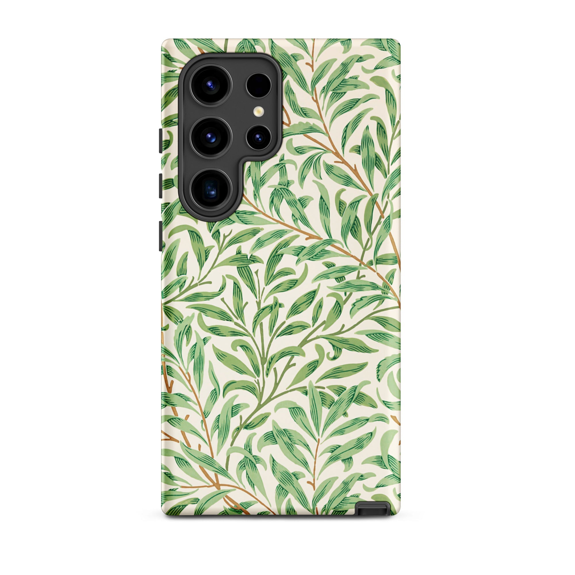 Willow Bough William Morris Leaf Pattern Samsung Case, Galaxy S24 Ultra / Matte, Phone Case Green Leafy Pattern