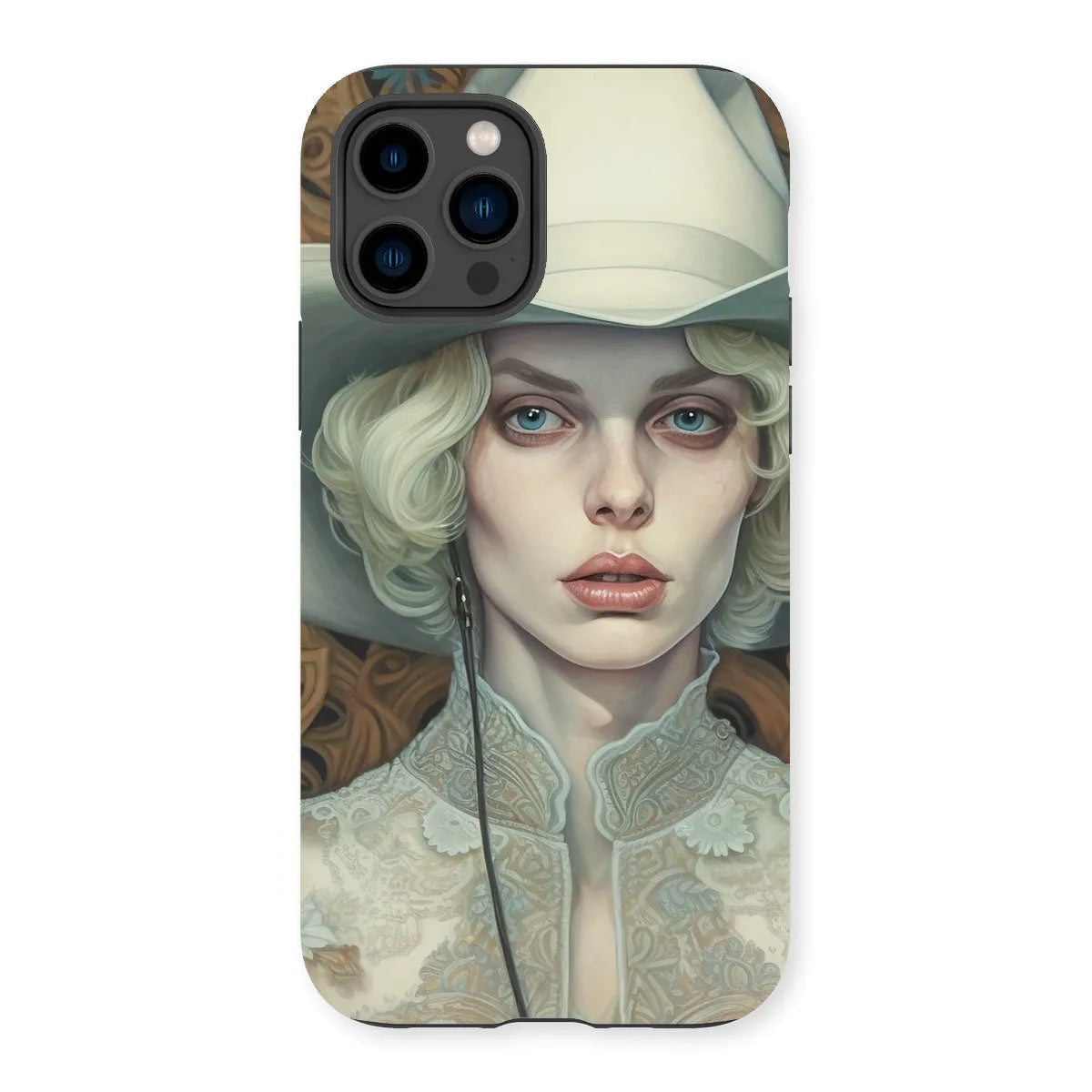 Winnie The Lesbian Cowgirl - Sapphic Art Phone Case - Iphone 14 Pro / Matte - Mobile Phone Cases - Aesthetic Art